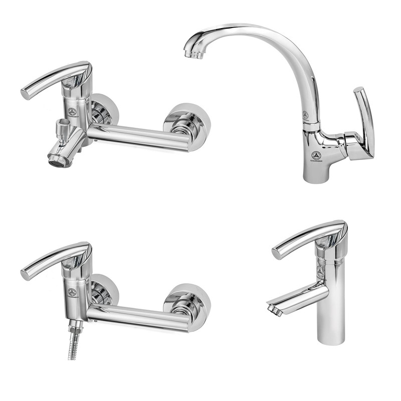 ست شیرآلات بهداشتی قهرمان مدل تنسو رویال مجموعه 4عددی